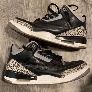Air jordan 3 black cement sz 9.5